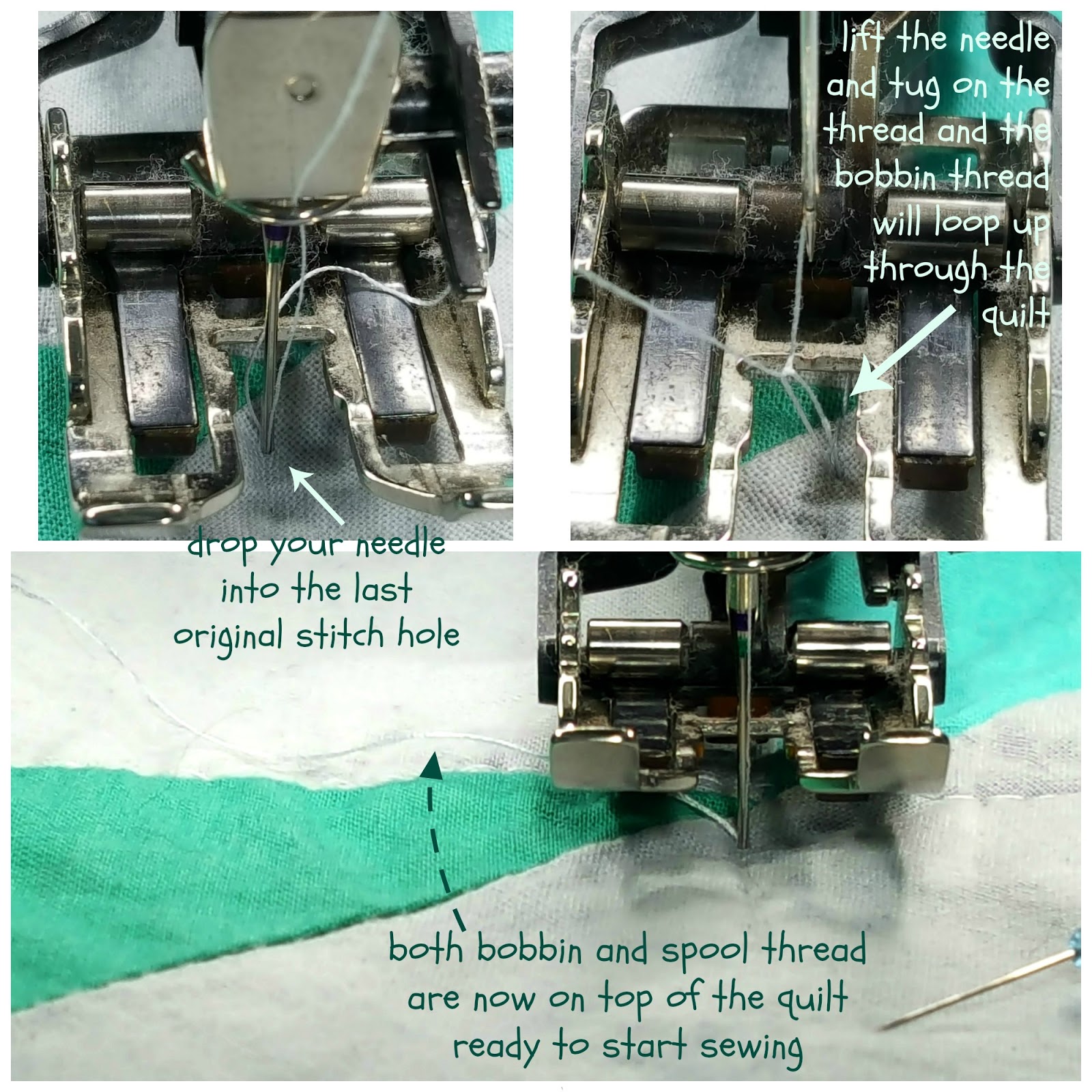 Chris Dodsley mbCD How To Repair Broken Quilting Stitches