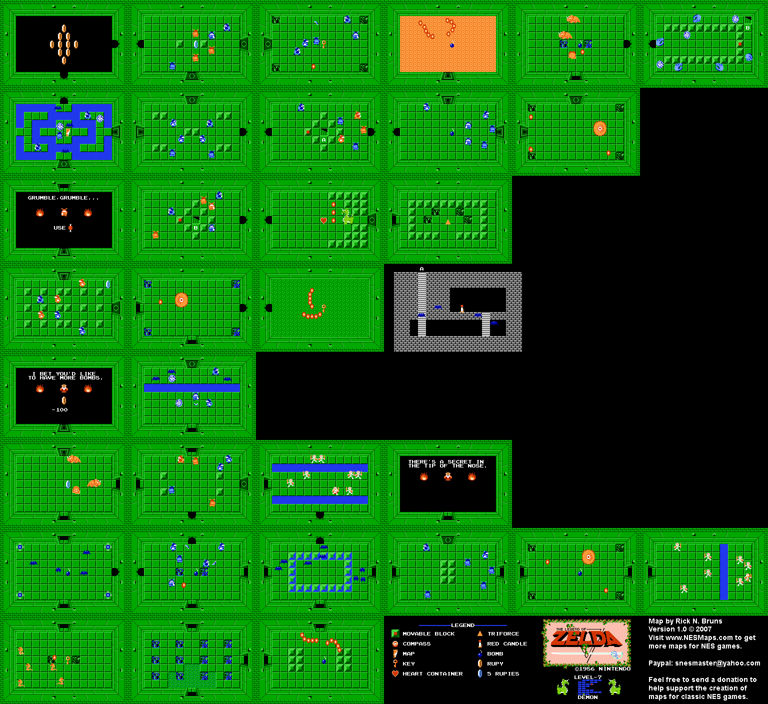 Legend Of Zelda Quest 2 Level 9 Map.