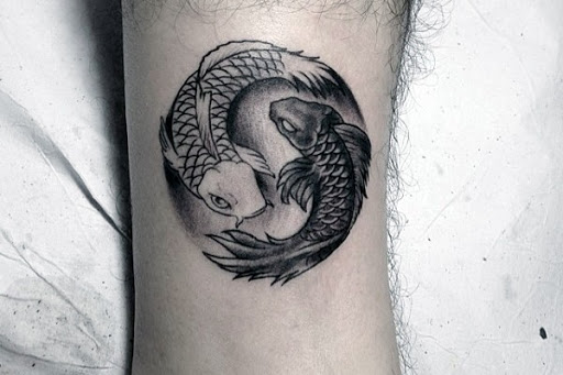 Peixes Yin e Yang Tatuagem