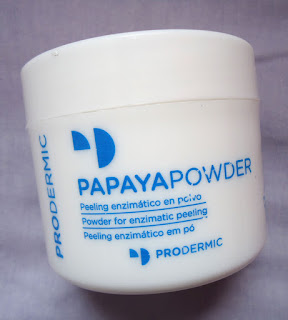 Papaya powder prodermic Beautypul, belleza, expoestetica, haul, idraet, mi experiencia, niza cientifica, prodermic, distren, piel, skin care, acido glicolico, hidratacion, exfoliacion, quimica, acido hialuronico, vitamina C, avena, acido mandelico,