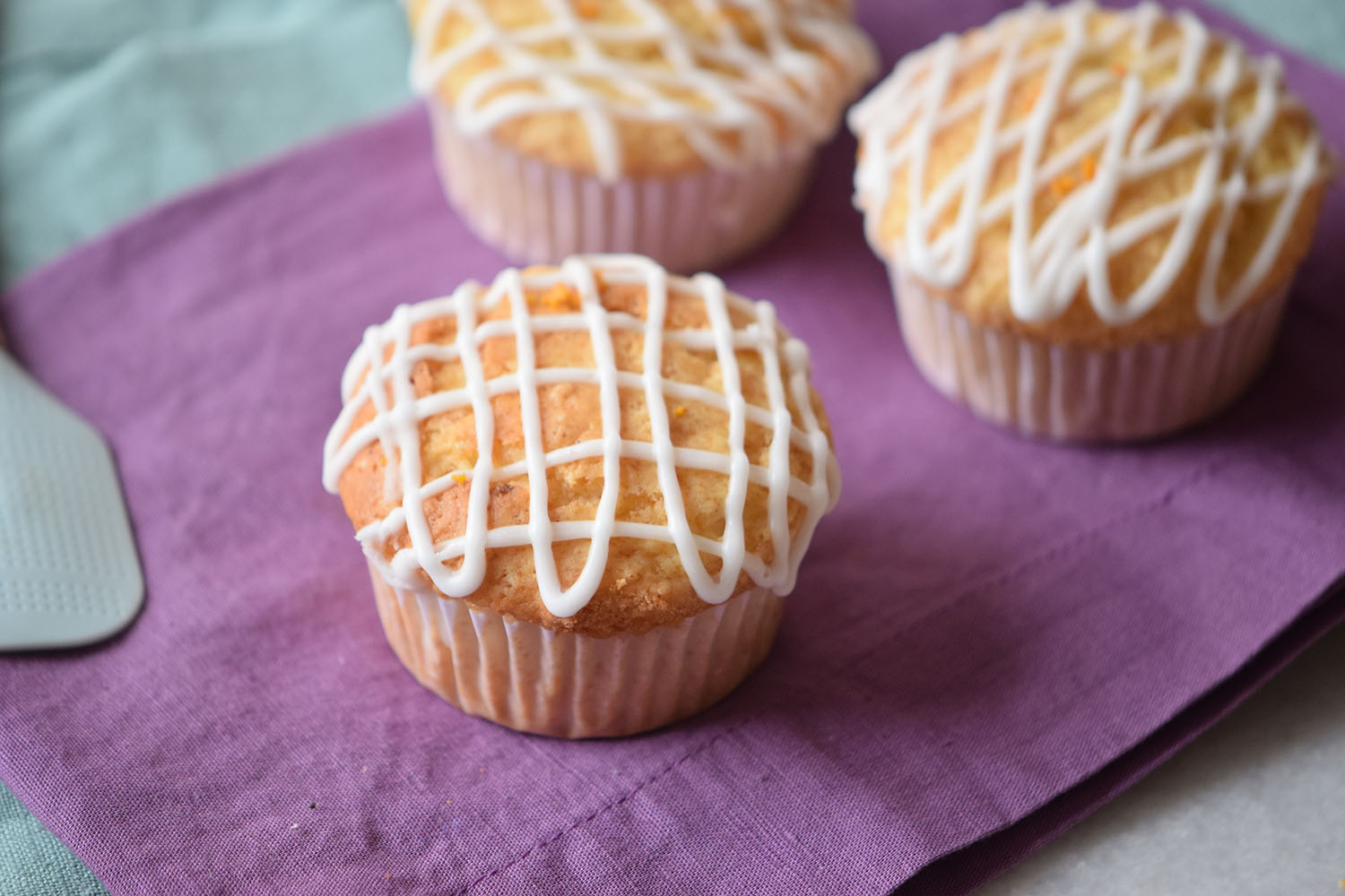 Carrot Cake Muffins With Cream Cheese Glaze