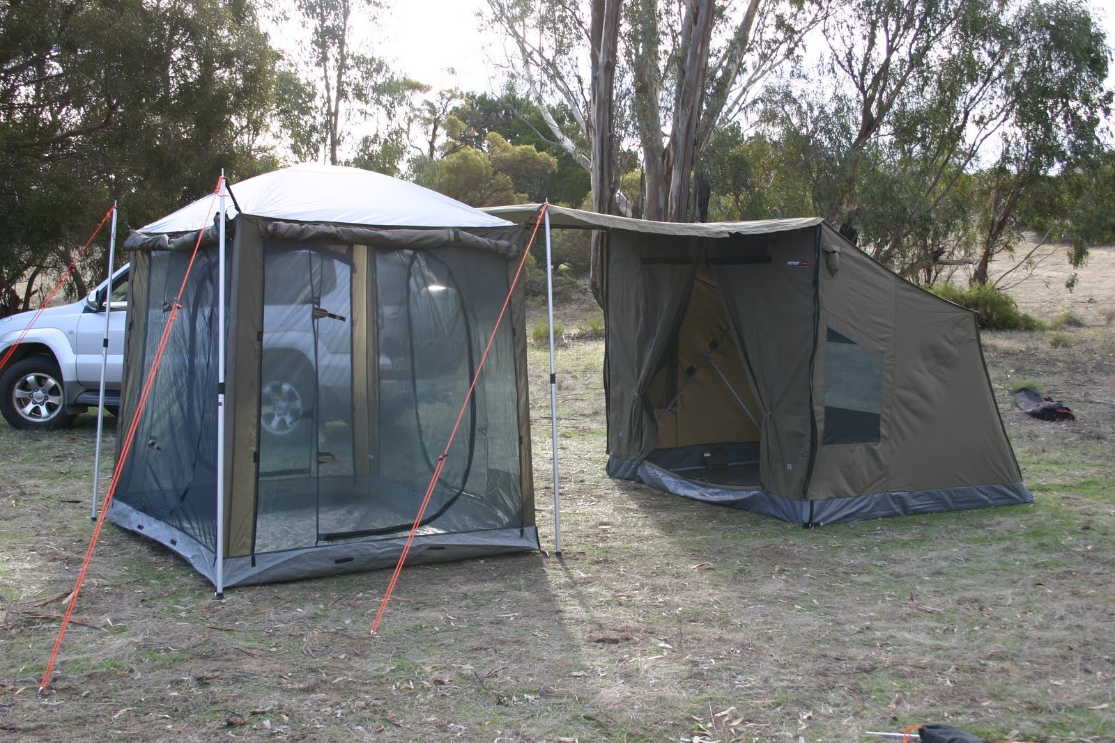 Family Tent Camping OzTent Screen Room for Mosquito Lab Experiment