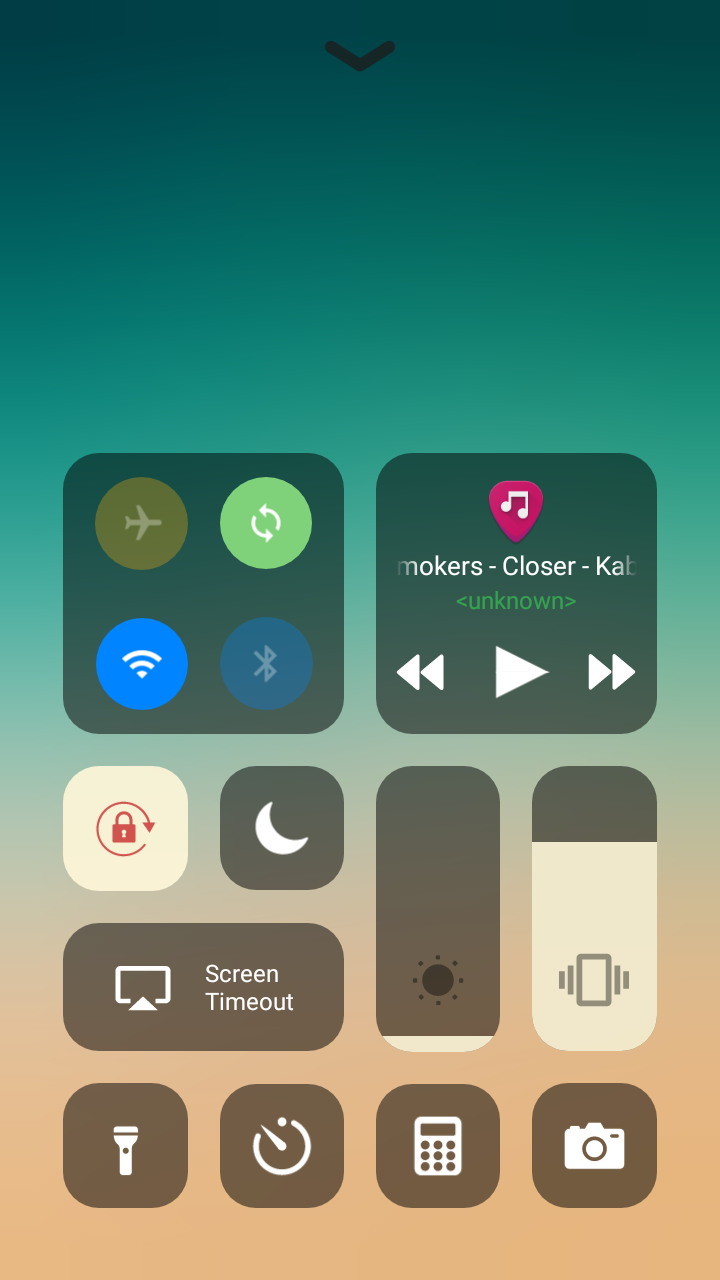 How to get iOS control panel on Android