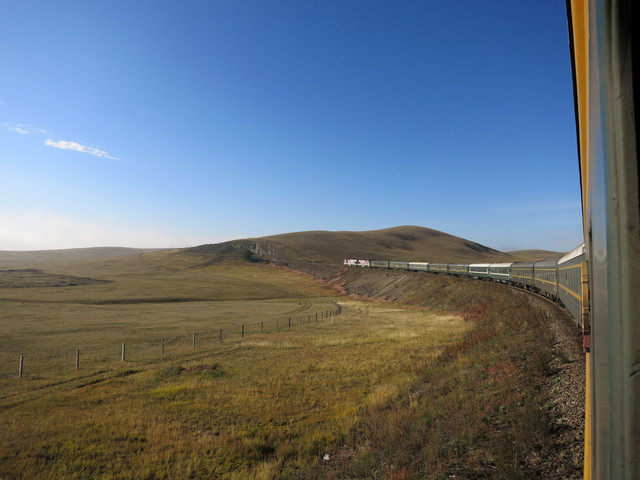 Los Gehts Transmongolische Eisenbahn Von Ulan Bator Nach Peking