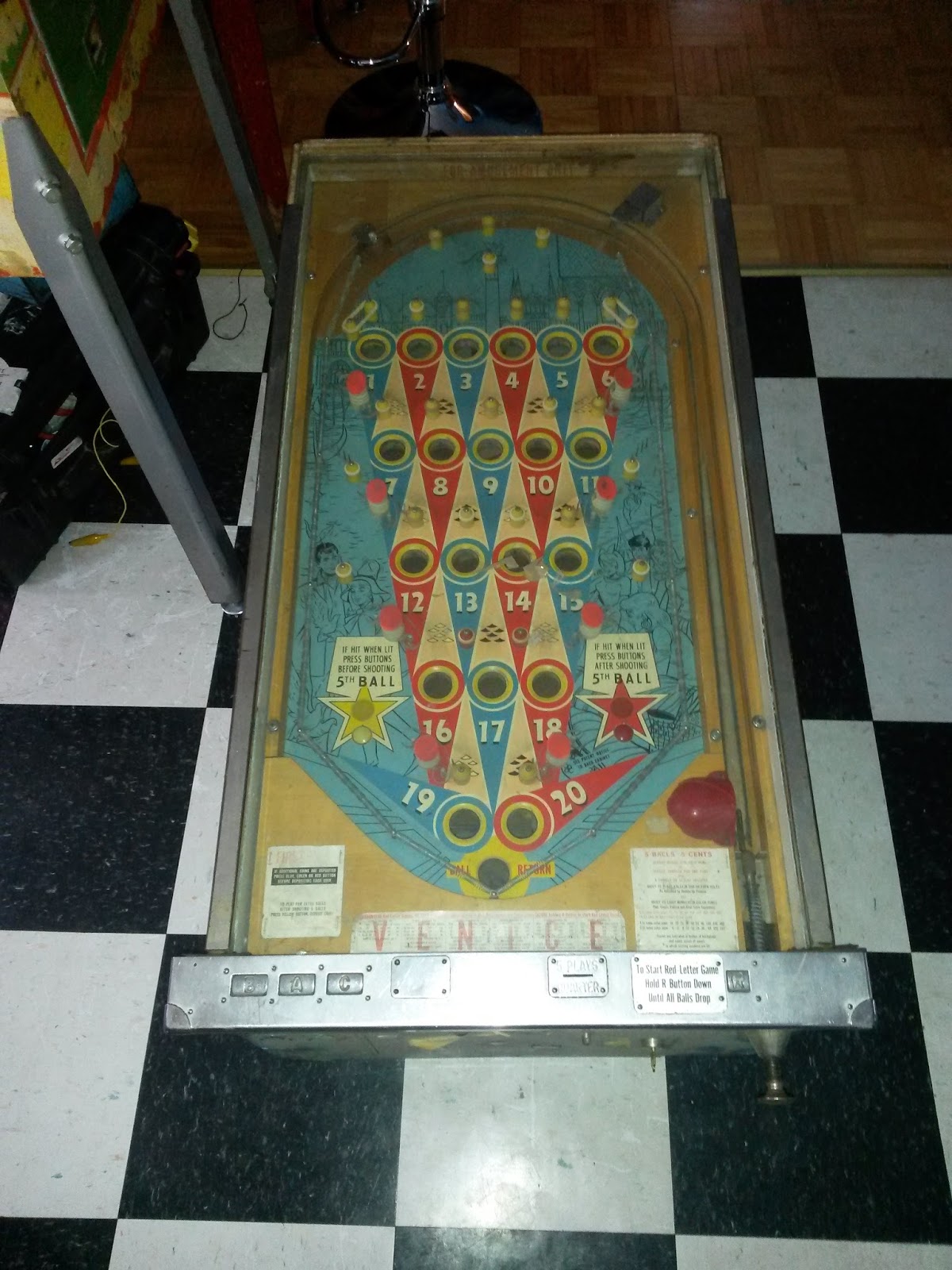 Pinball and bingo repair blog Pindude152 chasing electromechanical