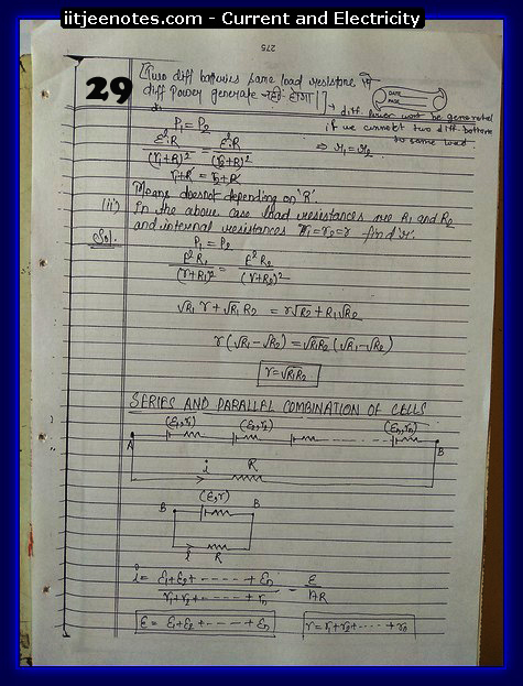 Current and Electricity Notes cbse4