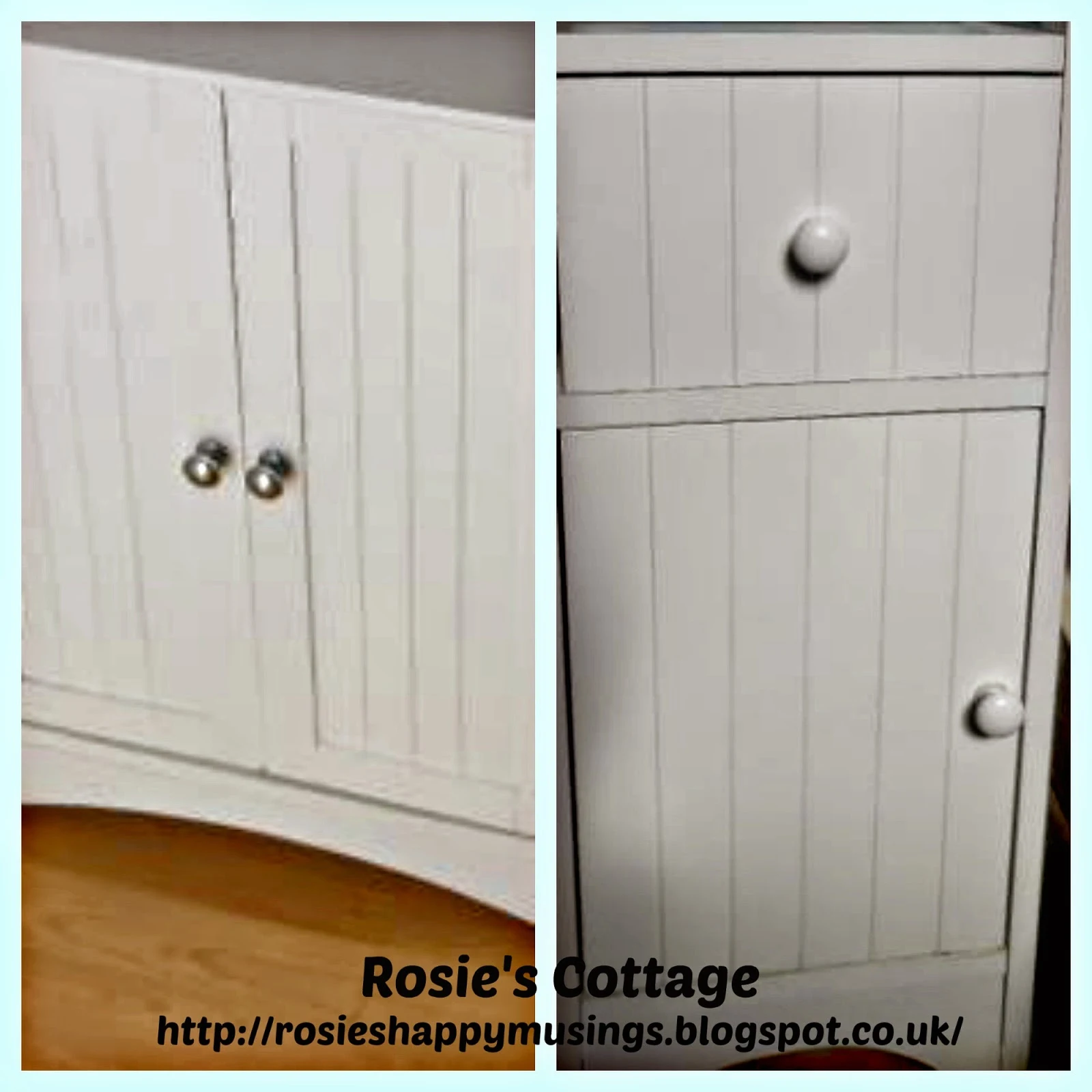 Rosie's Cottage: Fastest, Easiest Bathroom Cabinet Re-Do!