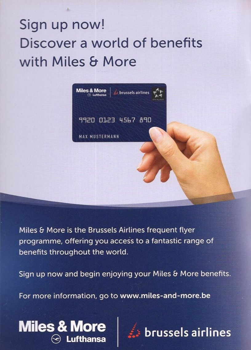airline memorabilia brussels airlines 2014 brussels airlines frequent flyer program