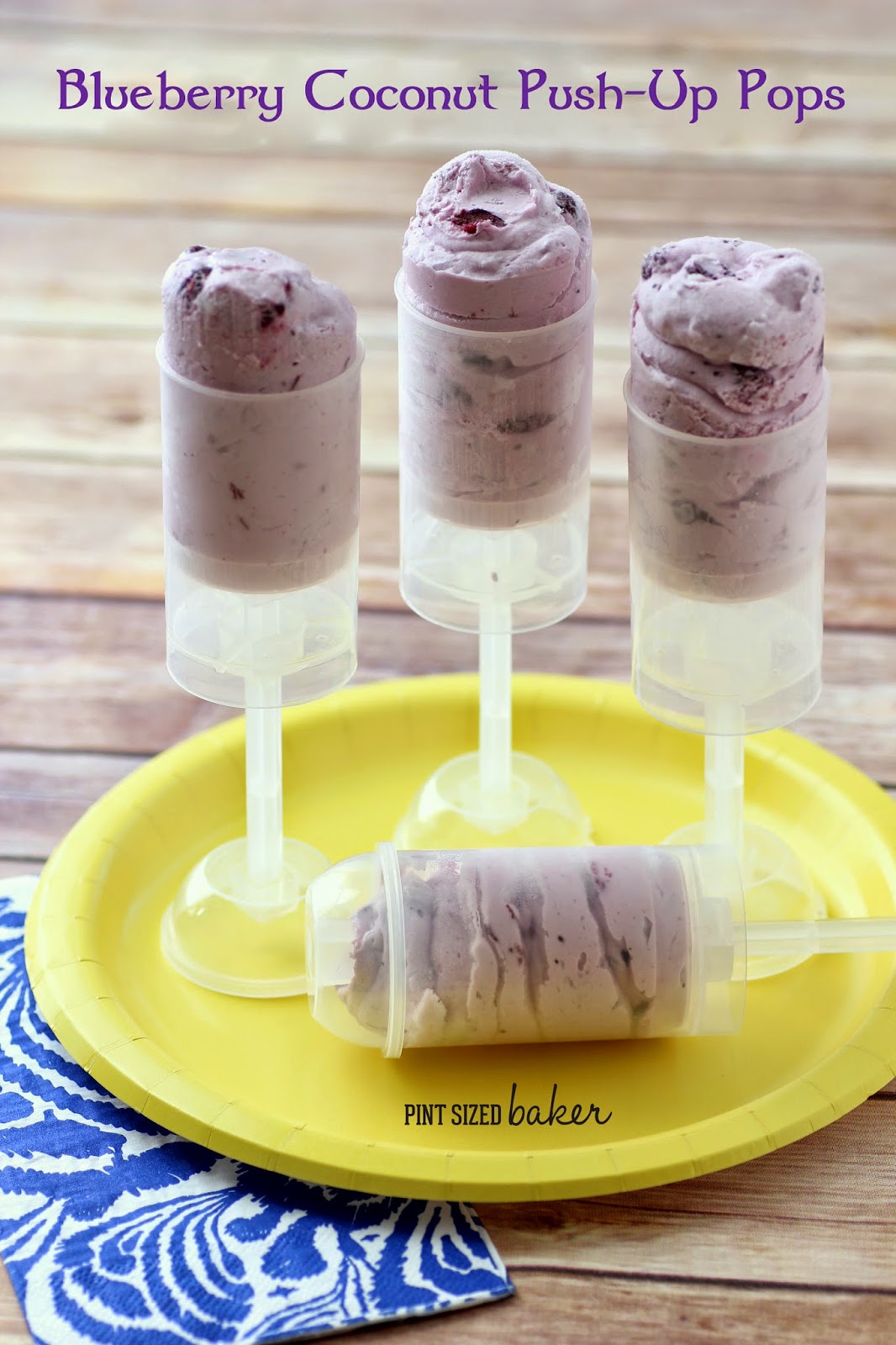 How to make frozen Blueberry Coconut Push-up Pops.