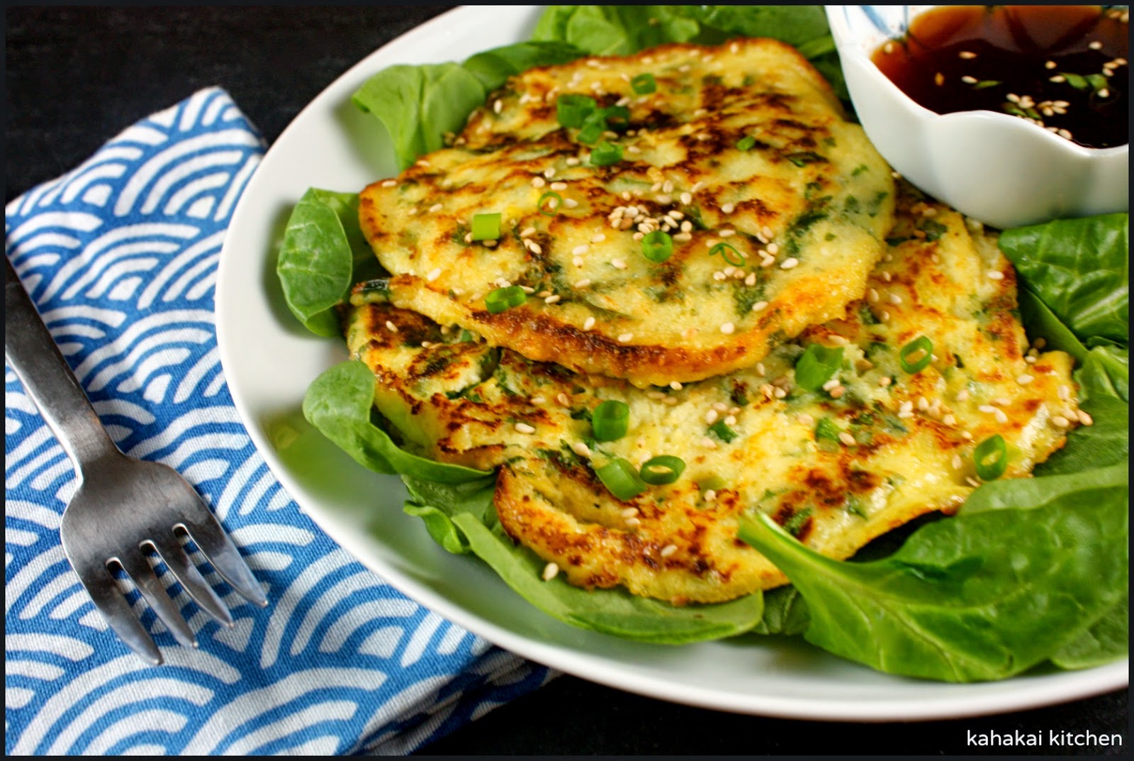 Kahakai Kitchen Little Green Onion & Ricotta Omelettes with Asian