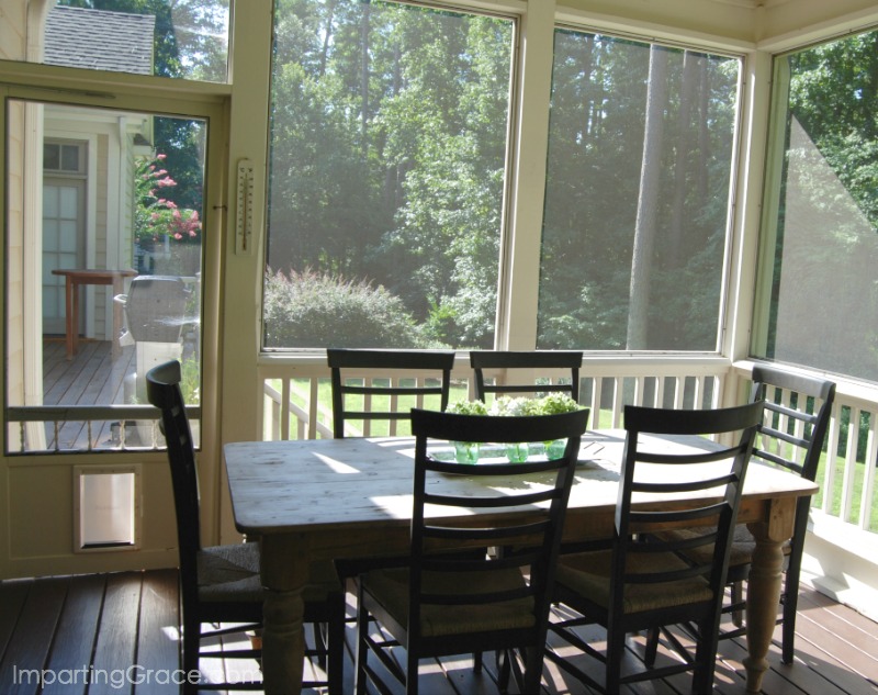 Imparting Grace Screened porch updates
