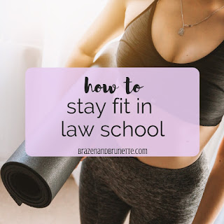 tips on how to stay fit in law school plus 3 things to help improve your run and how losing 10 pounds in a semester saved me money. working out in law school. how to be healthy in law school. why you should work out in law school. how to eat healthy on a budget. | brazenandbrunette.com