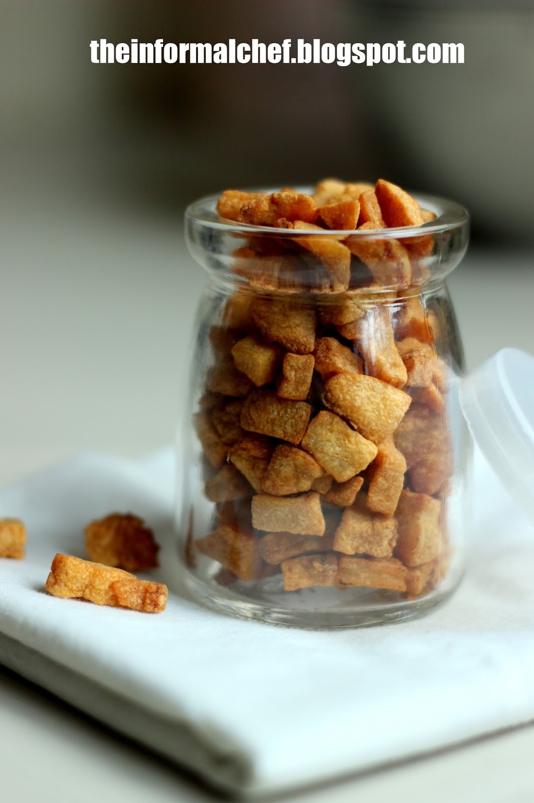 The Informal Chef How to make Crispy Pork Lard and Pork Oil 猪油渣