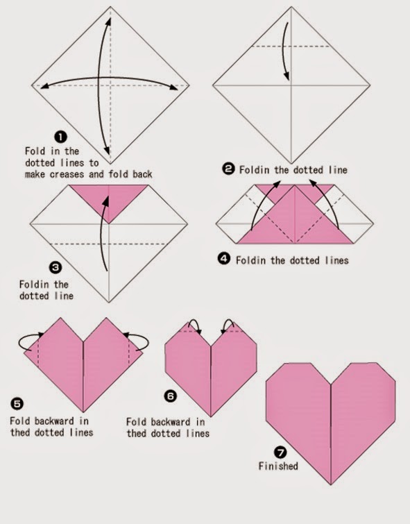 Free Printable Origami Heart Instructions