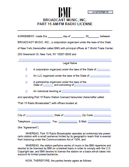 Part 15 Lab Are Part 15 Stations Considered Quot Radio Stations Quot By The Fcc Radio Station Contract Template