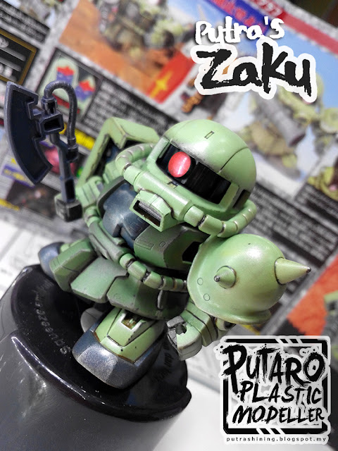 SD BB SENSHI MS-06F ZAKU II Custom Weathering by Putra Shining