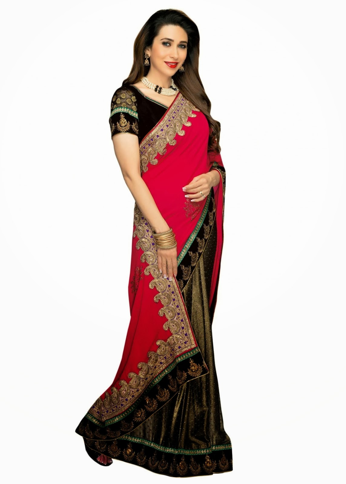 Karishma Kapoor In Designers Sarees Pics Beautiful Dress 2013-14 ...