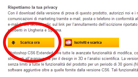 VERSIONE PROVA PHOTOSHOP CS6 SCARICARE