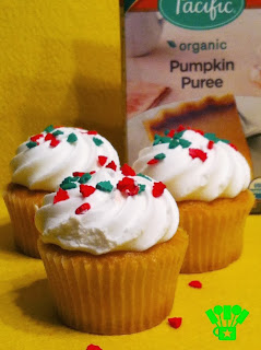 Tetra Pak Cartons from Pacific Foods in Pumpkin Cupcakes with Cream Cheese Frosting
