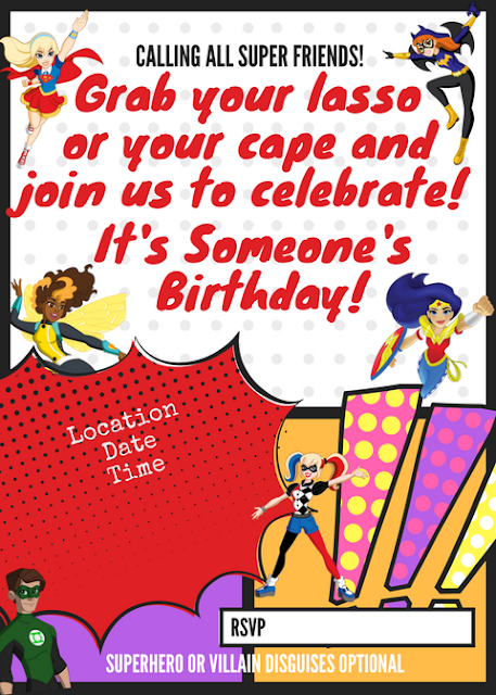 How to Host a Super Girl Birthday | Edit this Superhero Invite