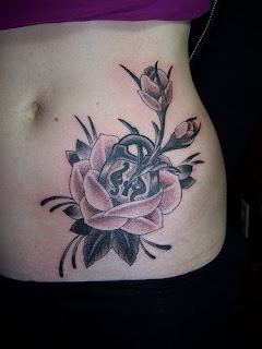 Hip Rose Tattoo design Photo Gallery - Hip Rose Tattoo Ideas