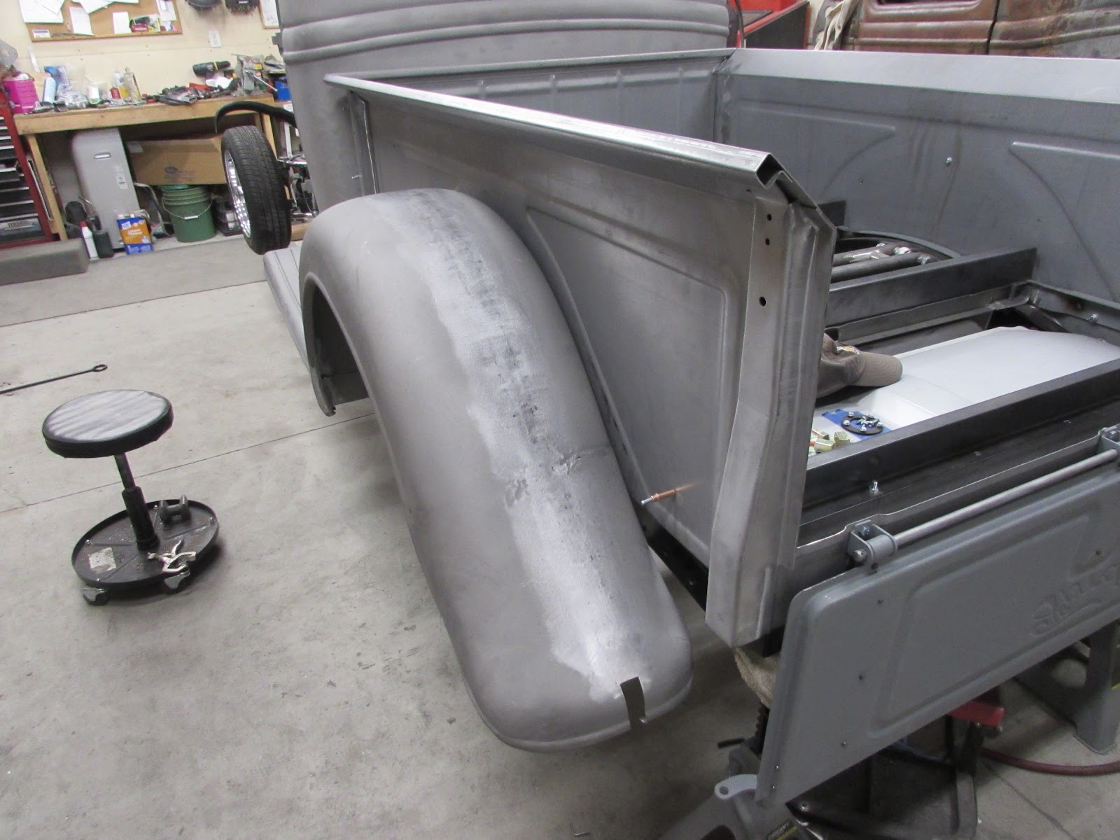 Reel Rods Inc. SHOP UPDATE Widening rear fenders on a 36 Ford pickup