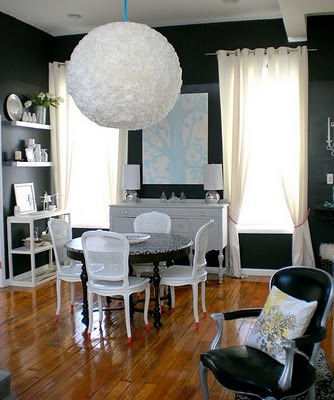 Manualidad de lámpara reciclada con filtros de café