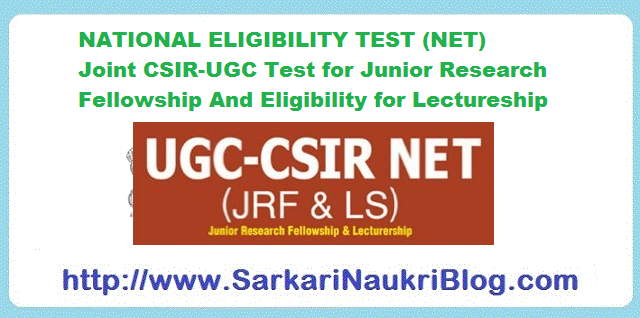 CSIR UGC NET JRF Lectureship