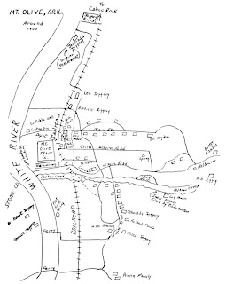 Exploring Izard County Map Of Mount Olive Turn Of The
