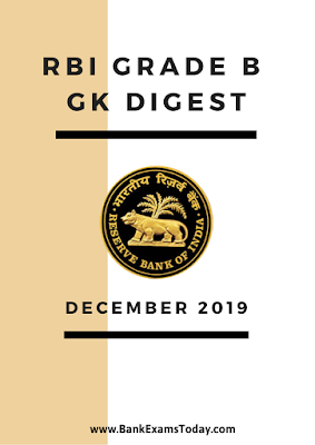 RBI Grade B Monthly GK Digest: December 2019