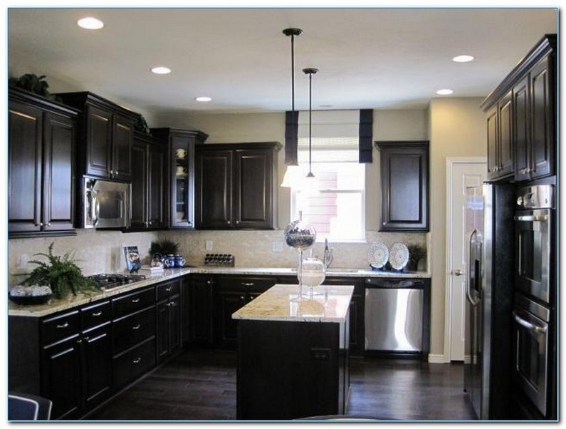 Kitchen Colors With Dark Cabinets Home Interior Exterior