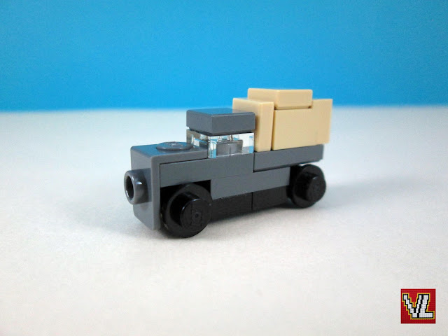 MOC LEGO Camião de filme de Indiana Jones e os Caçadores da Arca Perdida em micro escala.