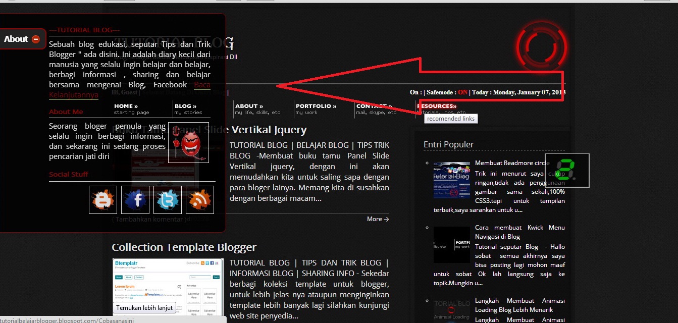 Cara Membuat Vertical Sliding Info Panel With jQuery Tutorial Blog