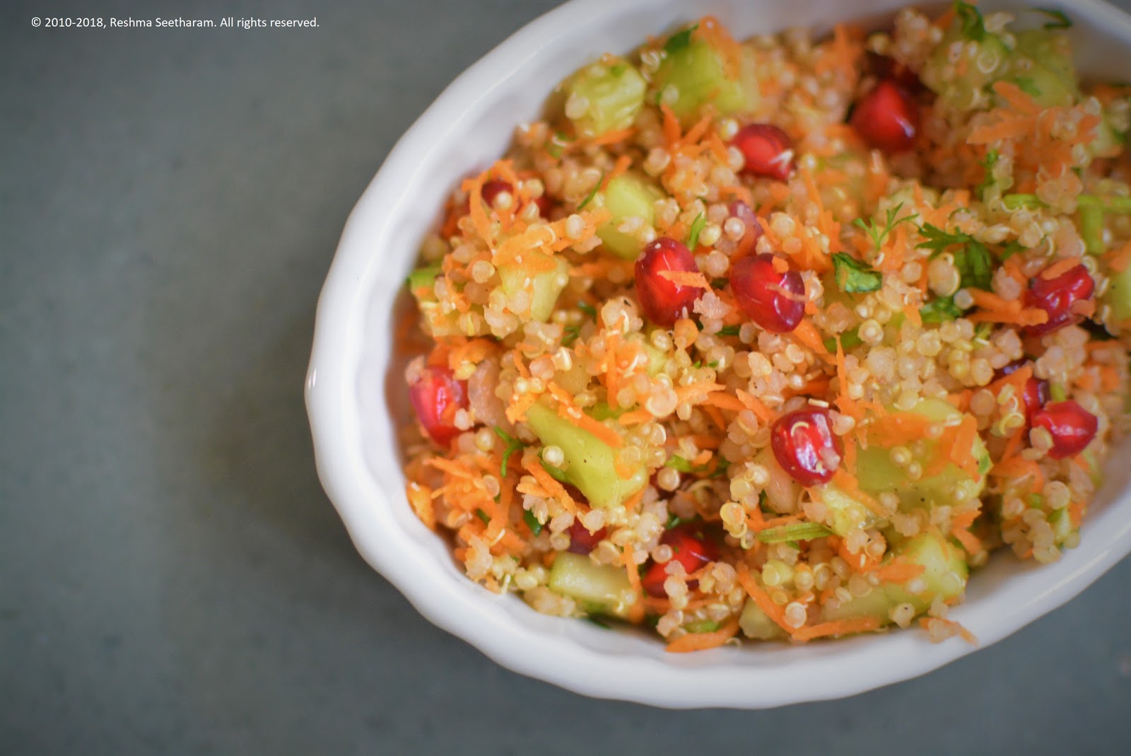 Quinoa pomegranate salad