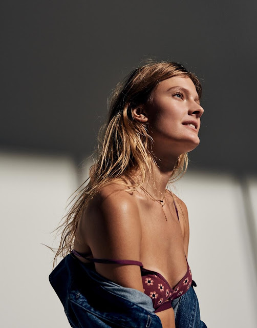 Madewell Lingerie Fall/Winter Latest Madewell Cotton-Modal Eliza Cutout Bralette in Floral Dot and Denim Duster Coat
