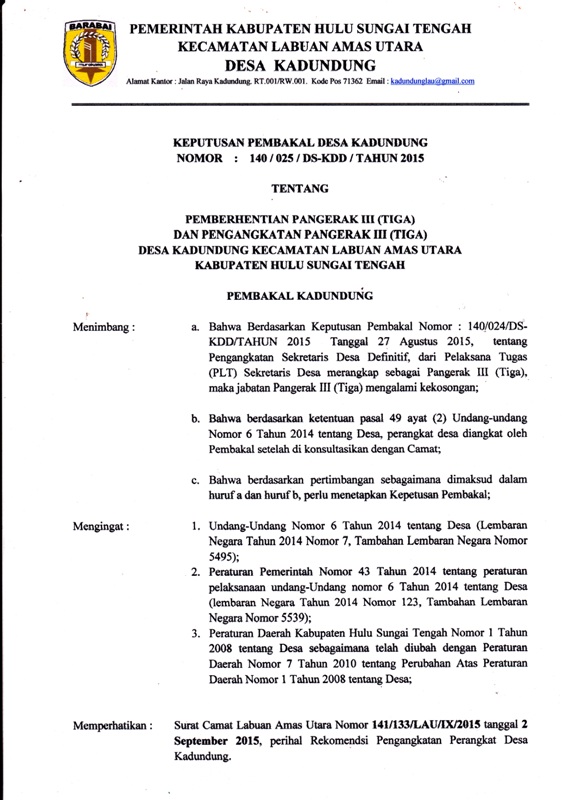 Contoh Surat Lamaran Anggota Bpd Desa Paling Baru Standar