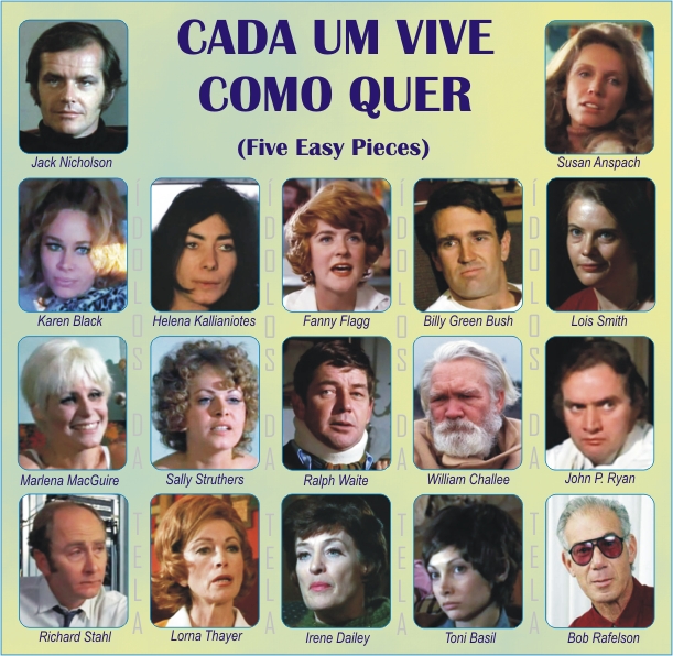 ÍDOLOS DA TELA: CADA UM VIVE COMO QUER (Five Easy Pieces), 1970
