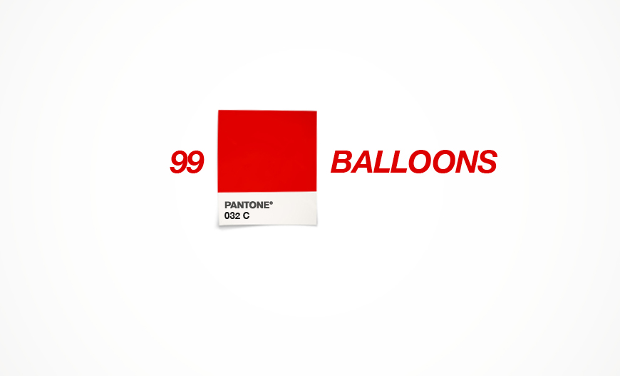 ‘Panto’N'Roll’ - Music made with Panton Colours - 99 Red Balloons