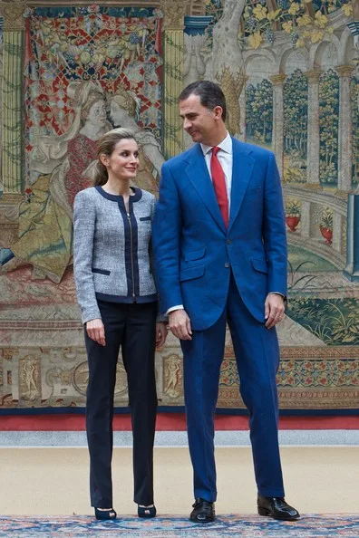 King Felipe and Queen Letizia attended a meeting t Palacio de El Pardo