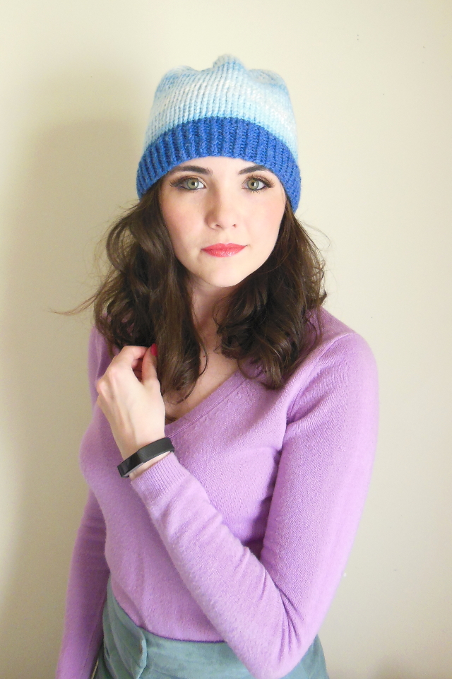 Blue Knit Beanie