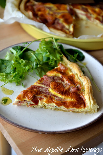 Tarte au jambon Serrano et bleu d'Auvergne