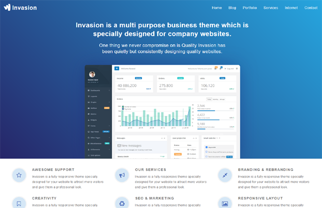 Invasion Premium Blogger Template