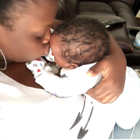 Actress Bimbo Thomas shares adorable photo with her newborn son