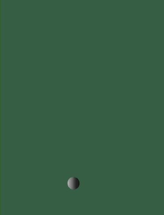 Dikey bir yeşil dikdörtgen içinde yukarıdan aşağıya dönerek inen siyah beyaz renkli noktayı gösteren animasyon
