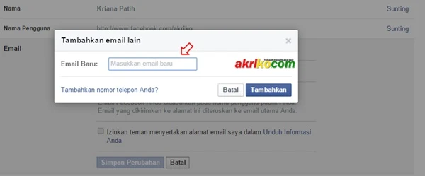 Cara Mengganti Email Pada Facebook