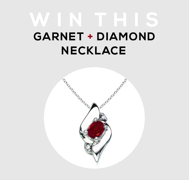 GIVEAWAY // Win A Garnet + Diamond Necklace from Angara and Bubby & Bean!
