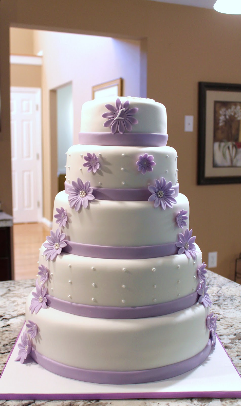 Creative Cakes by Lynn Lilac Flower Wedding Cake