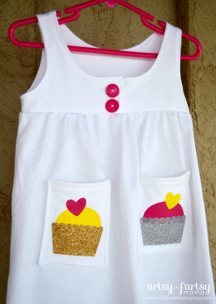 Refashioned T-Shirt Dress with Cricut Iron-On