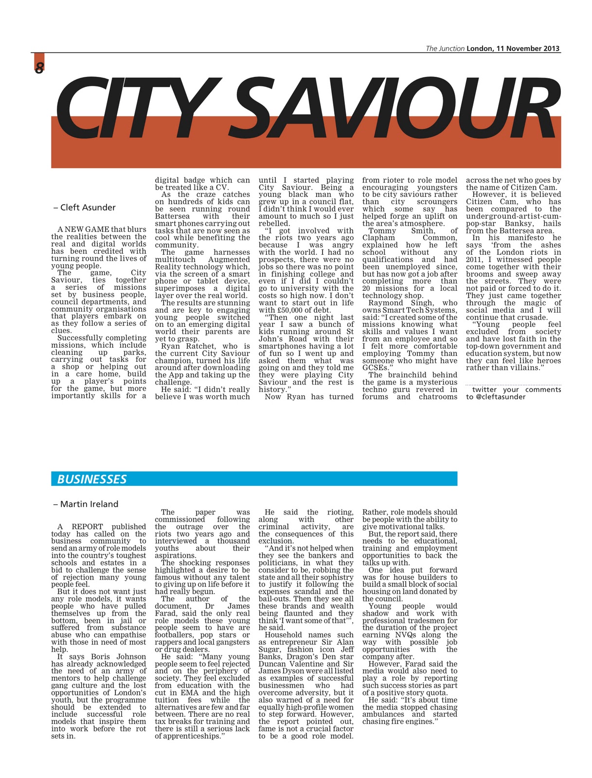 Offret The Junction Newspaper The Junction A community written