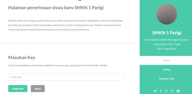 sebelum registrasi siswa harus memasukan key terlebih dahulu sebelum registrasi siswa harus memasukan key terlebih dahulu